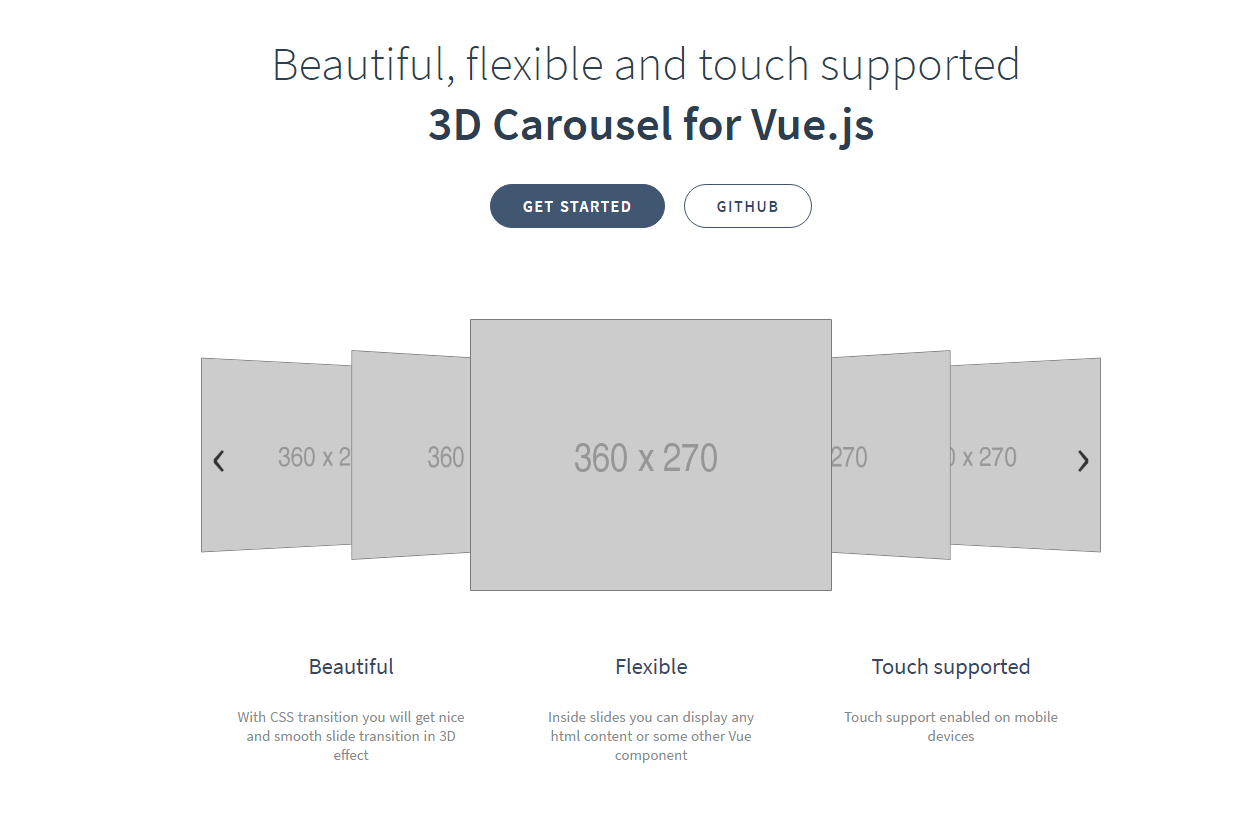 carousel 3d with vue.js