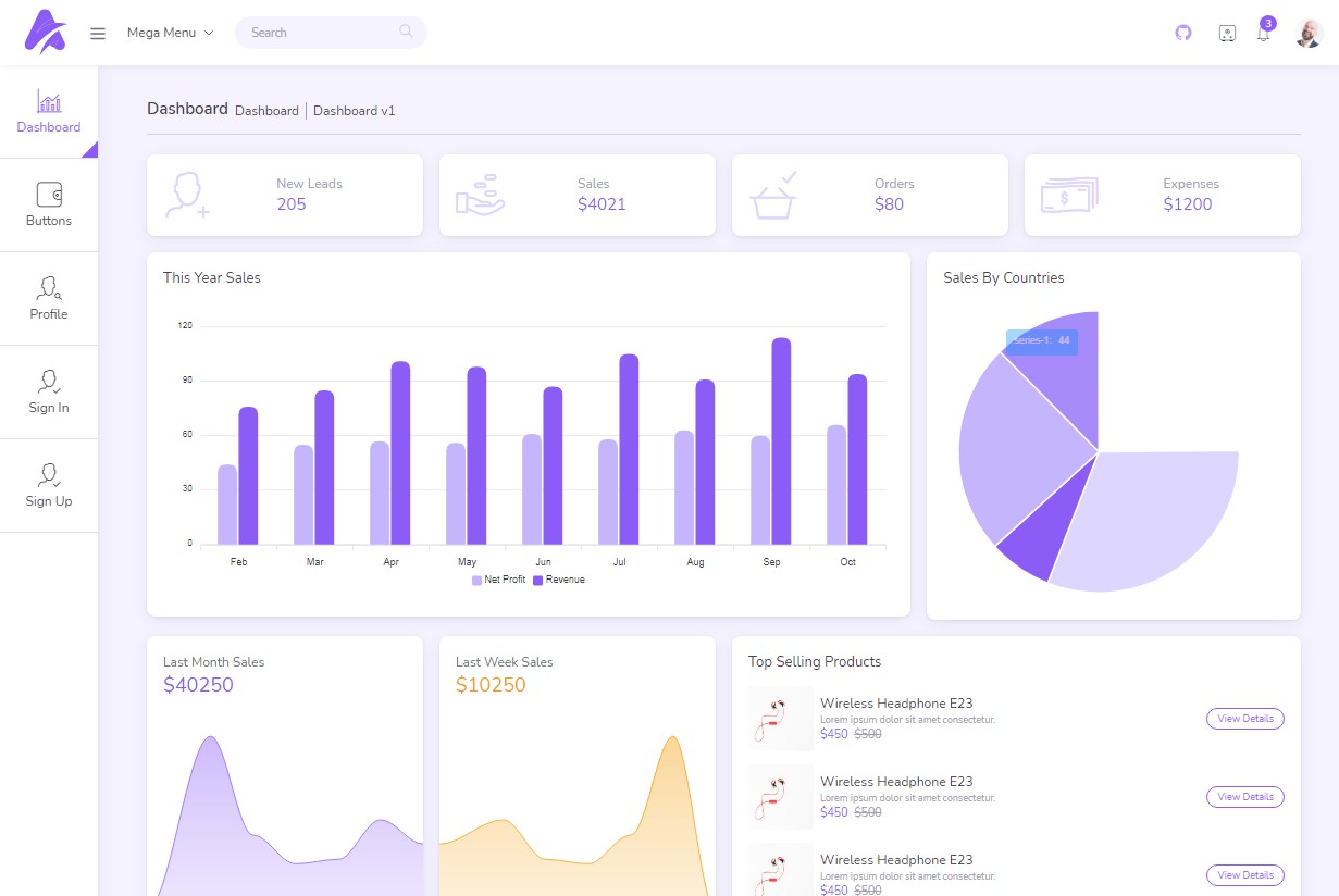 A Minimal Admin Dashboard Develop With Vue And Tailwind Css