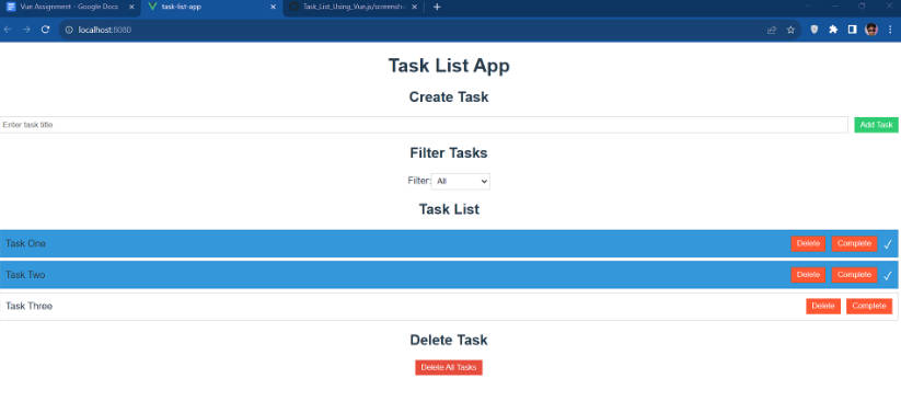 A Simple Task List Application Built With Vue Js That Allows Users To