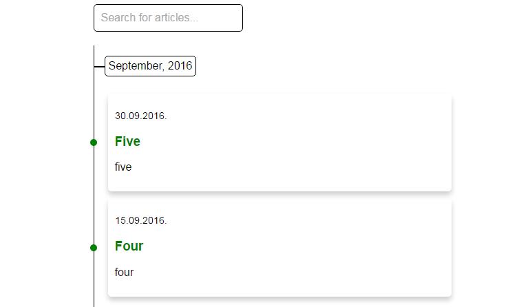 Vue 2 0 Article Timeline Search