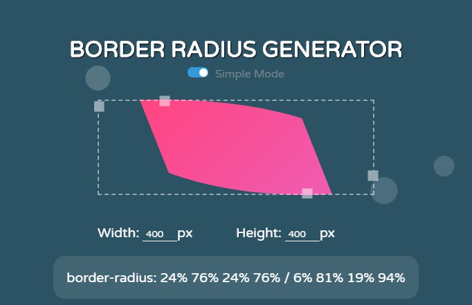 Easily create and generate border radius with vue