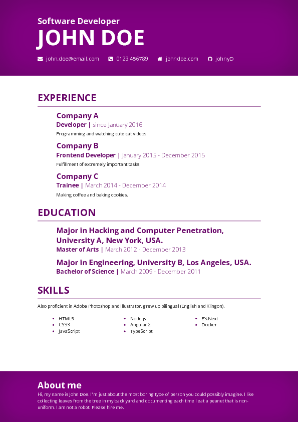 resume for work immersion   35