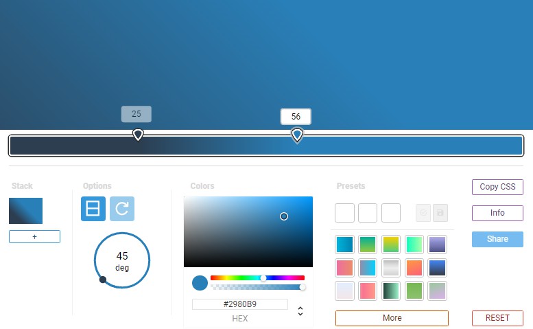 Color gradient generator: Tạo ra một nền tảng ấn tượng với Color Gradient Generator! Với những bảng màu độc đáo và chuyển đổi mượt mà từ một màu sang một màu khác, hãy xem thử những tác phẩm đầy sáng tạo mà bạn có thể tạo ra để nâng cao giá trị thương hiệu của bạn.