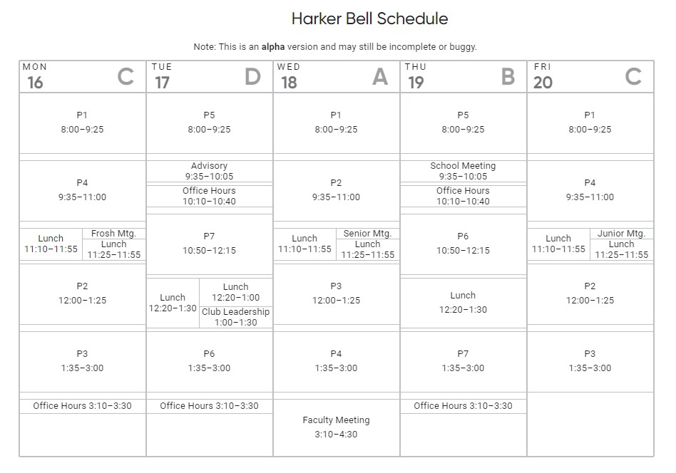 Bell schedule app built for the future of the web