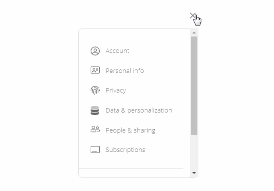 Animated Dropdown Menu with 