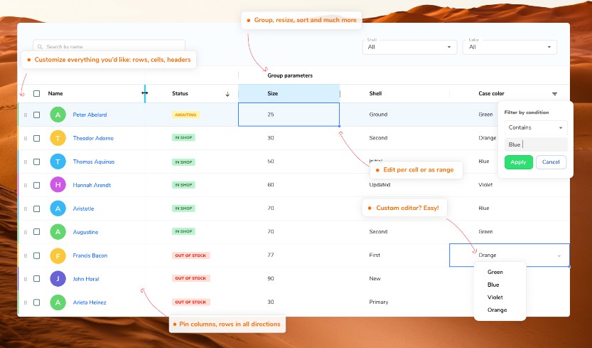 Table - Vue.js Examples