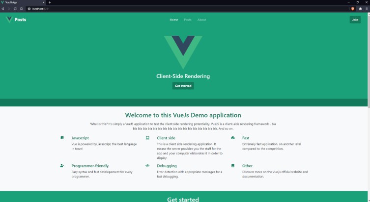 A Vue.js Web Application To Practice With Front-end Rendering