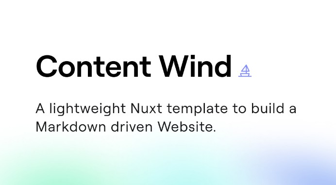 A lightweight Nuxt template to write a Markdown driven website