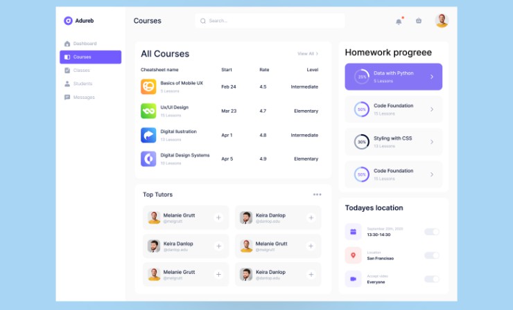 Education course ui design with vue bootstrap, nuxt and figma