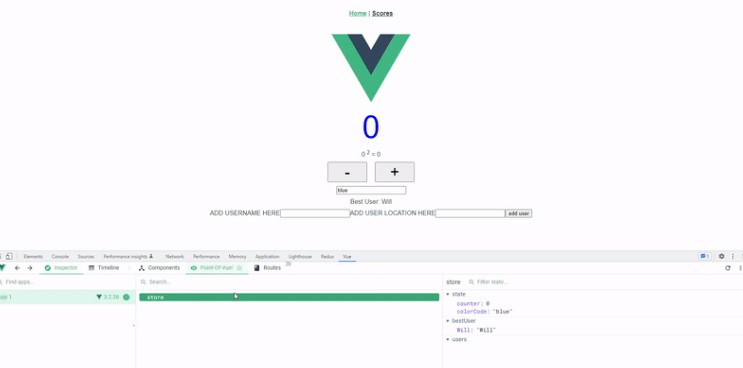 Point-of-Vue - A Vue Devtool Plugin which brings advanced state debugging tools to the native Vue Composition API