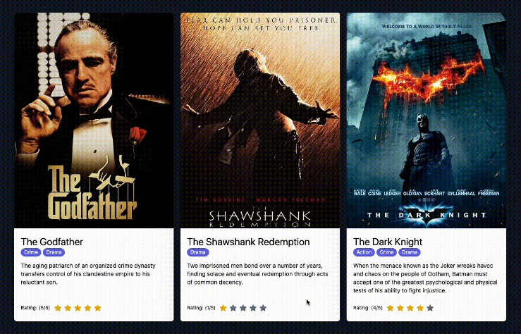 The Movie Rating App using Vue.js